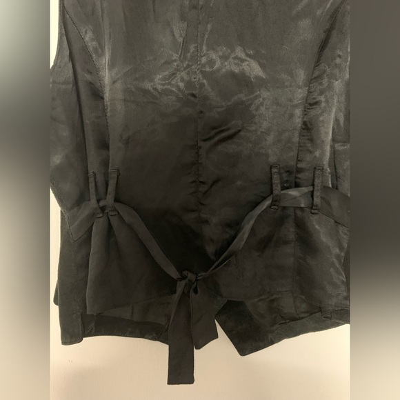 Vintage BB Dakota for Nordstrom Black Leather Suede Vest Medium - Picture 11 of 12